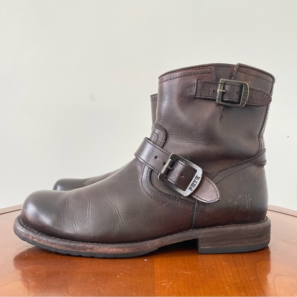 Frye Men’s Smith Short Engineer Moto Riding Boot - Picture 8 of 8